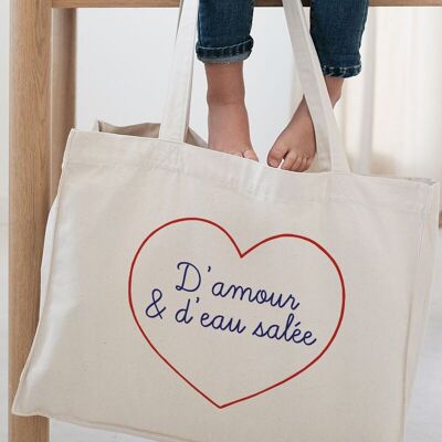 Tote bag of love and salt water