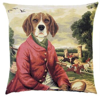 housse de coussin beagle foxhunt