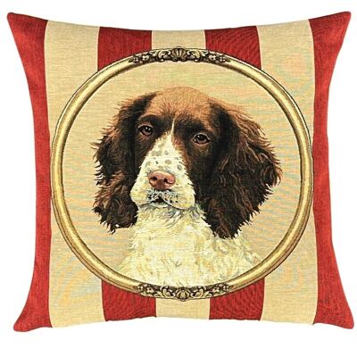 Housse de coussin portrait d'épagneul springer