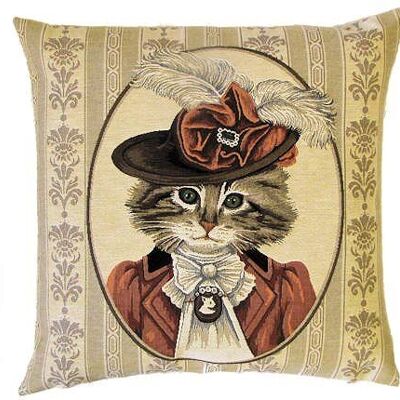 pillow cover belle epoque cat rust