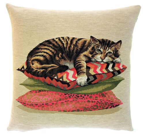 pillow cover tiger cat