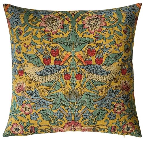 pillow cover Strawberry Thief out yellow