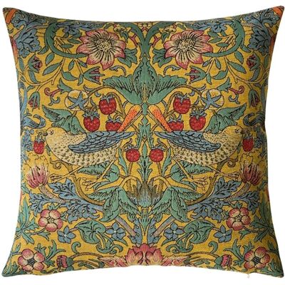 housse de coussin Strawberry Thief jaune