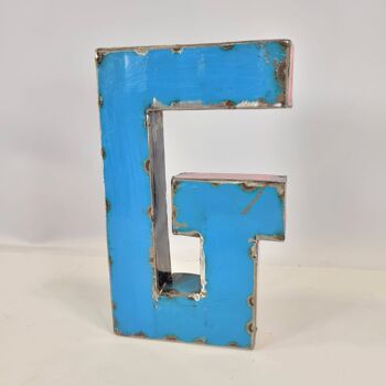 Lettre "G" fabriquée à partir de barils de pétrole recyclés | 22 ou 50 cm | Couleurs différentes 4