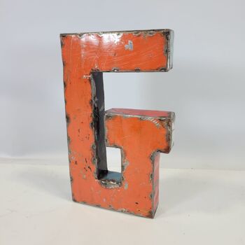 Lettre "G" fabriquée à partir de barils de pétrole recyclés | 22 ou 50 cm | Couleurs différentes 5