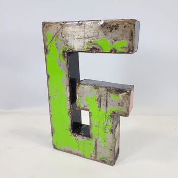 Lettre "G" fabriquée à partir de barils de pétrole recyclés | 22 ou 50 cm | Couleurs différentes 6