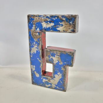 Lettre "G" fabriquée à partir de barils de pétrole recyclés | 22 ou 50 cm | Couleurs différentes 7