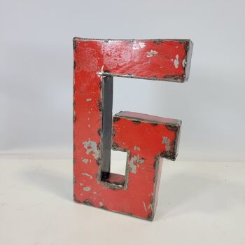 Lettre "G" fabriquée à partir de barils de pétrole recyclés | 22 ou 50 cm | Couleurs différentes 8