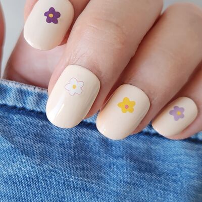 pegatinas de uñas de flores de primavera