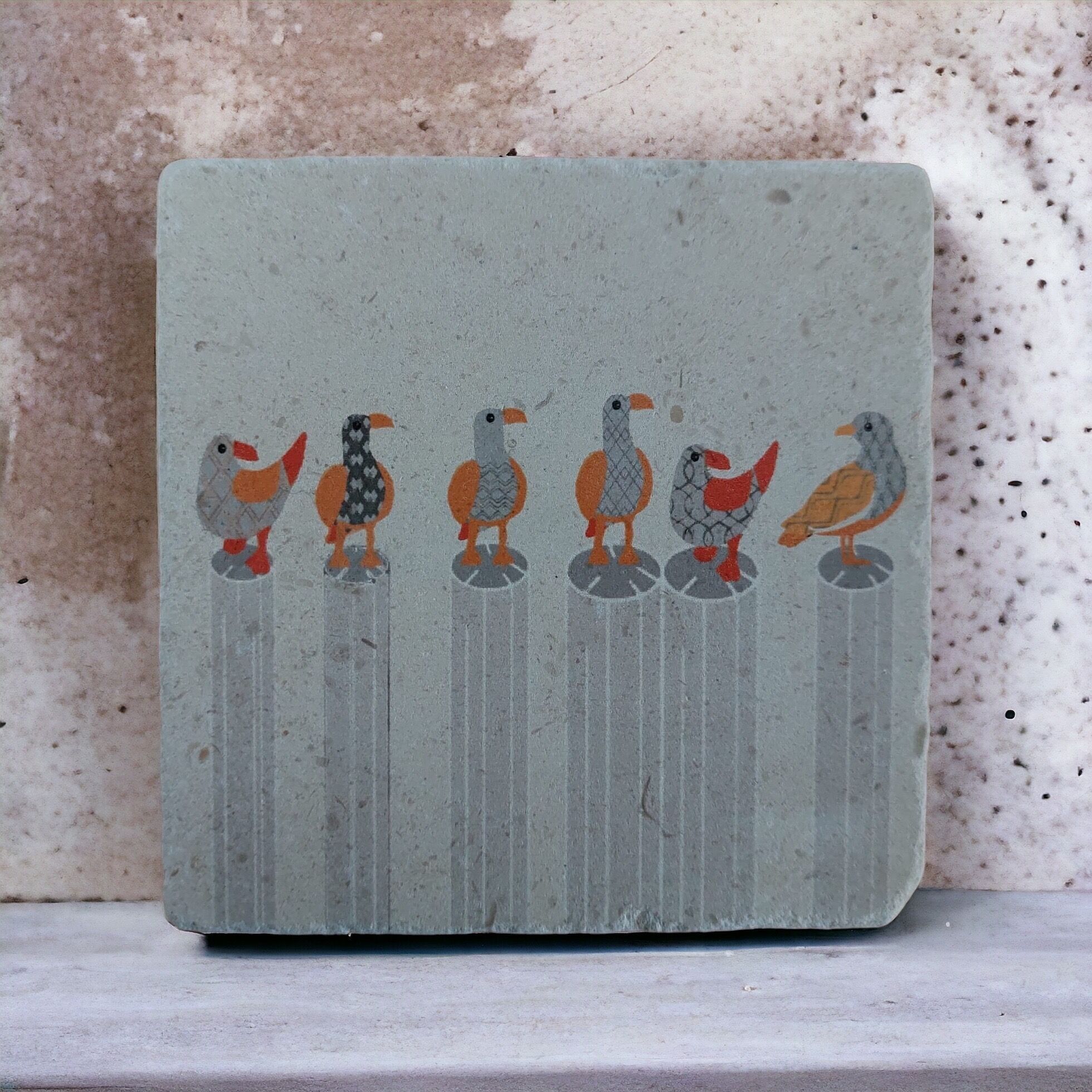 Dissuasore gabbiano in piastrelle 10 cm x 10 cm