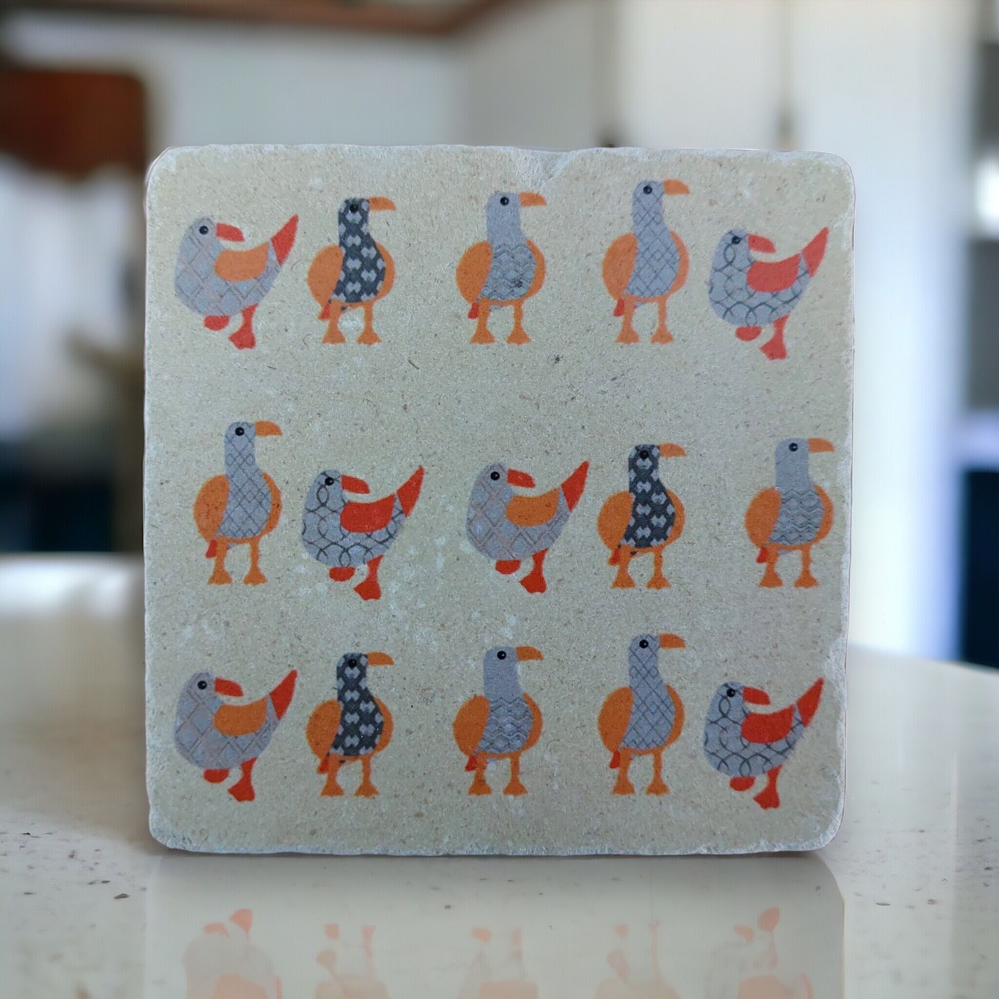 Piastrella gabbiano rotonda 10 cm x 10 cm