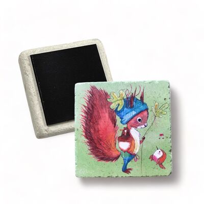 Magnet mini tile squirrel Anton