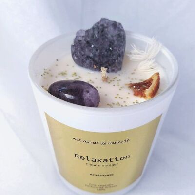 Relaxation lithotherapy candle