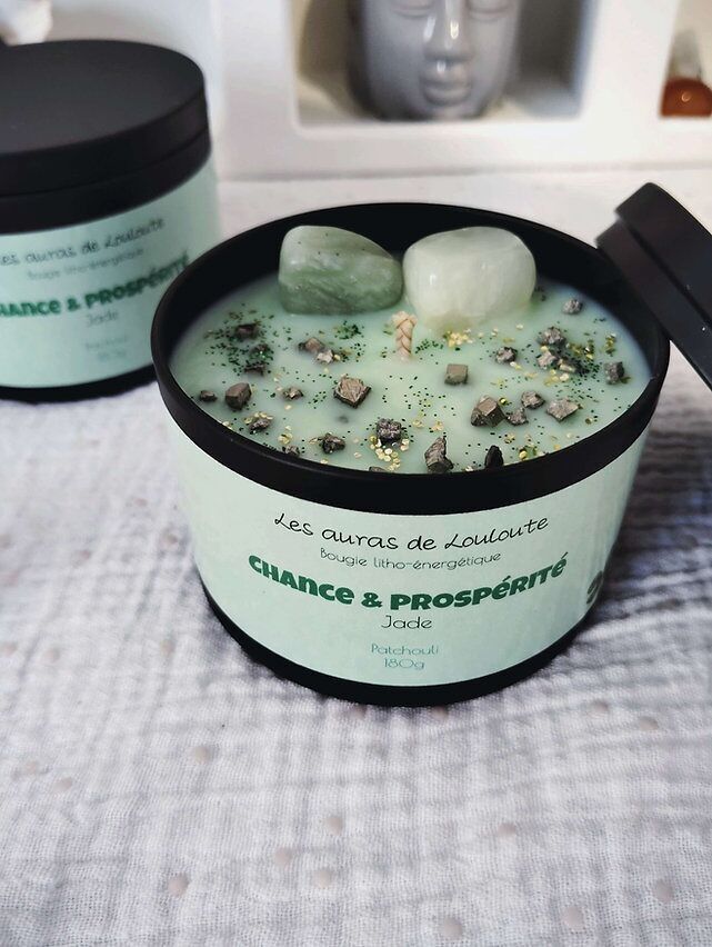 Lithotherapy candle Luck & prosperity