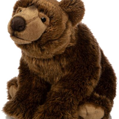 Large brown bear, sitting - 43 cm (length) - Keywords: forest animal, bear, plush, plush toy, stuffed animal, cuddly toy