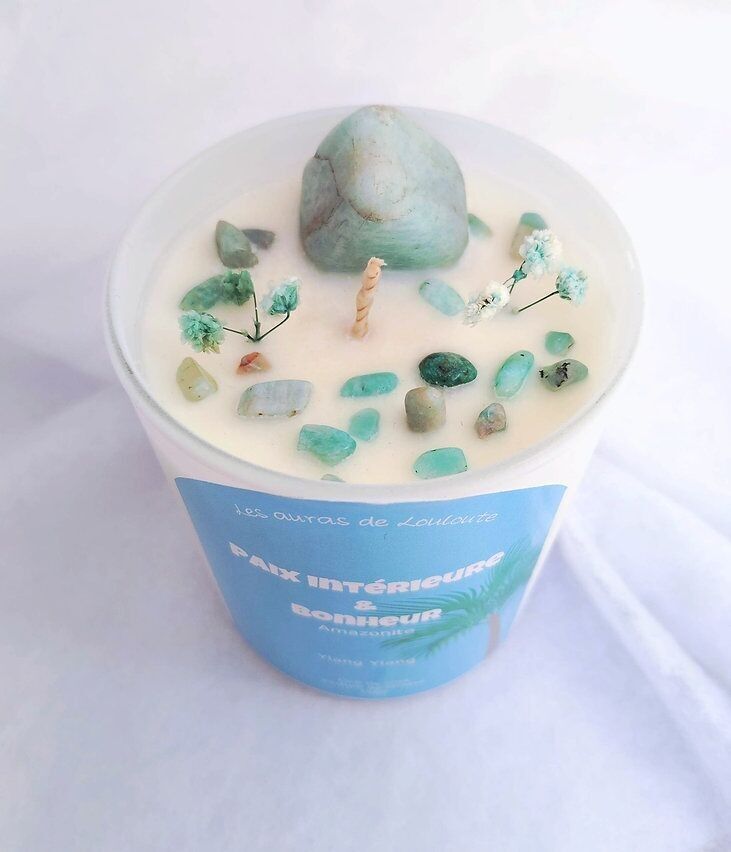 Lithotherapy candle Well-being and happiness