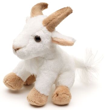 Peluche chèvre de montagne - 14 cm (longueur) - Mots clés : animal de la forêt, chèvre, peluche, peluche, peluche, doudou 1