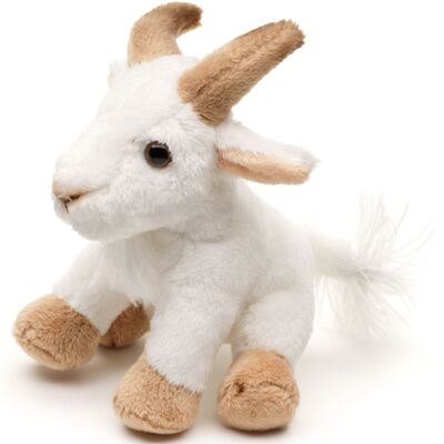 Mountain goat plushie - 14 cm (length) - Keywords: forest animal, goat, plush, plush toy, stuffed animal, cuddly toy