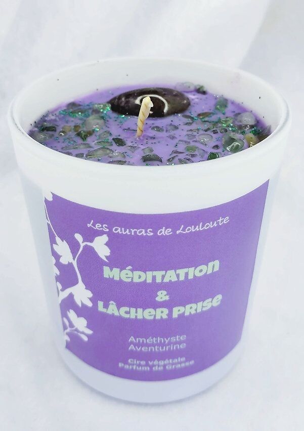 Meditation lithotherapy candle
