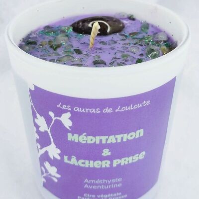 Meditation lithotherapy candle