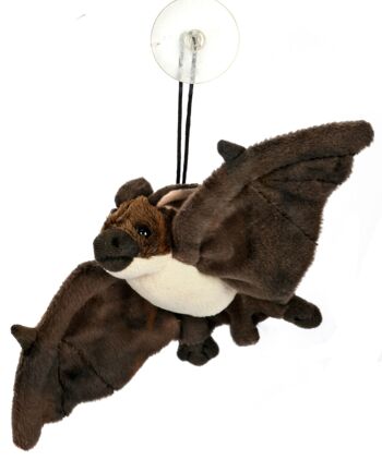 Chauve-souris (marron-blanc) - Avec ventouse - 23 cm (largeur) - Mots clés : animal de la forêt, peluche, peluche, peluche, doudou 2