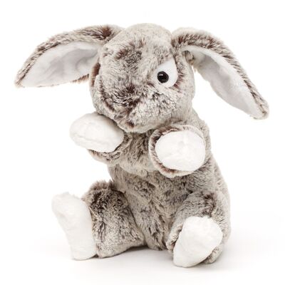 Bunny with floppy ears, large (dark brown) - super soft - 22 cm (height) - Keywords: forest animal, rabbit, plush, plush toy, stuffed toy, cuddly toy