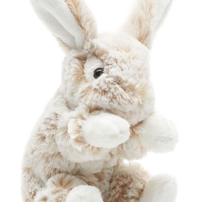 Coniglietto con orecchie flosce, piccolo (marrone chiaro) - super morbido - 15 cm (altezza) - Parole chiave: animale della foresta, coniglio, peluche, peluche, animale di peluche, peluche