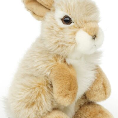 Coniglio, in piedi (beige) - 18 cm (altezza) - Parole chiave: animale della foresta, coniglio, peluche, peluche, animale di peluche, peluche