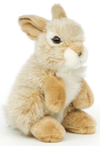 Lapin, debout (beige) - 18 cm (hauteur) - Mots clés : animal de la forêt, lapin, peluche, peluche, peluche, peluche 1