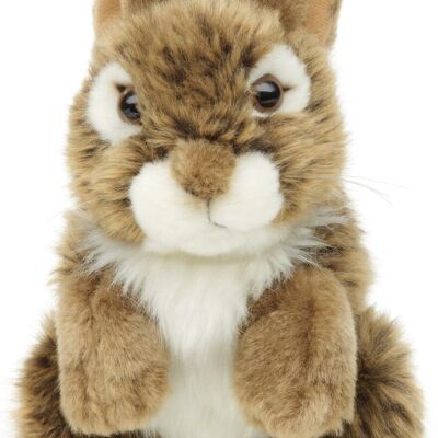 Bunny, standing (brown) - 18 cm (height) - Keywords: forest animal, rabbit, plush, plush toy, stuffed animal, cuddly toy