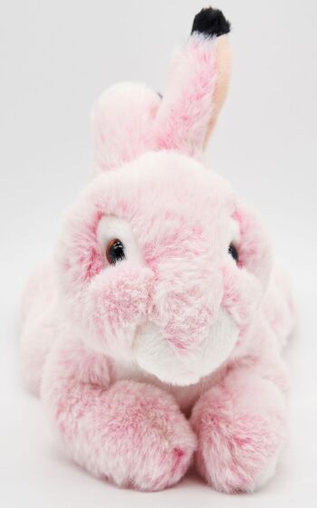 Lapin, super doux (rose chiné) - 24 cm (longueur) - Mots clés : animal de la forêt, lapin, peluche, peluche, peluche, doudou 3