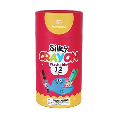 Crayons lavables soyeux - 12 couleurs