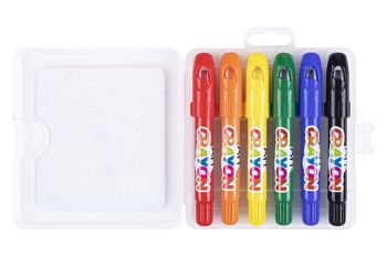Crayons Soyeux Lavables - 6 Couleurs (nouvel emballage) 6