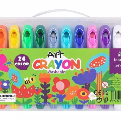 Crayones lavables sedosos - 24 colores (embalaje nuevo)