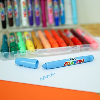 Crayons Soyeux Lavables - 24 Couleurs (nouvel emballage) 5