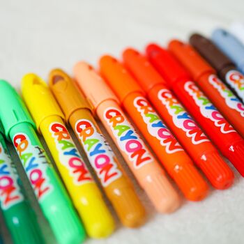 Crayons Soyeux Lavables - 24 Couleurs (nouvel emballage) 7