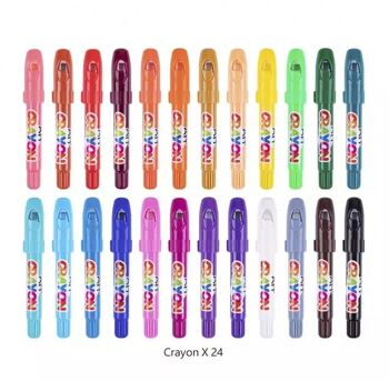 Crayons Soyeux Lavables - 24 Couleurs (nouvel emballage) 10