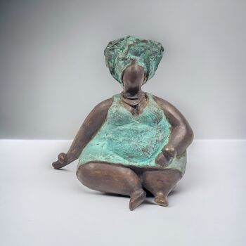 Sculpture en bronze "Bobaraba Ida" par Hamidou | 16cm 1kg 10
