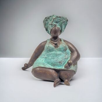 Sculpture en bronze "Bobaraba Ida" par Hamidou | 16cm 1kg 11