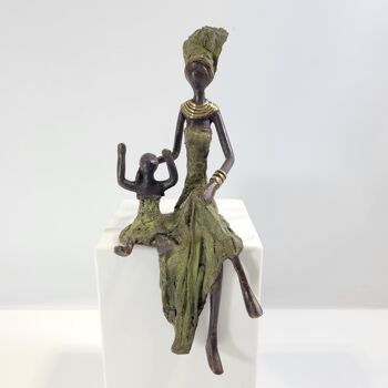 Sculpture en bronze "Maman et fils enfant" de Karim Sana | différentes tailles et couleurs 6