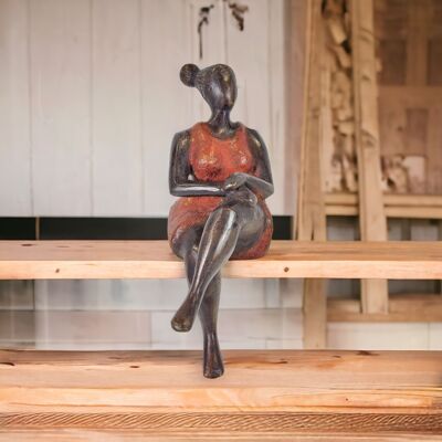 Escultura de bronce "Bobaraba Awa" de Alain Soré | 20cm 800g | Colores diferentes