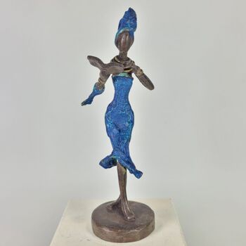 Sculpture en bronze "femme avec livre" de Karim | différentes tailles et couleurs 6
