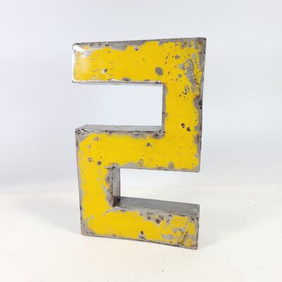 Dígito numérico "2" elaborado a partir de barriles de petróleo reciclados | 22 o 50 cm | Colores diferentes