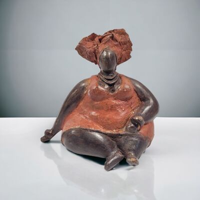 Bronze-Skulptur "Bobaraba Ida"  by Hamidou Ouedraogo | 11cm 500g