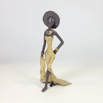 Sculpture en bronze "Femme élégante au chapeau" de Soré | différentes tailles et couleurs 4