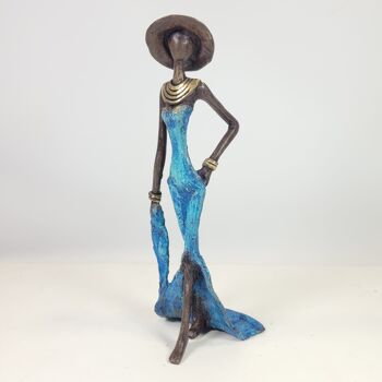 Sculpture en bronze "Femme élégante au chapeau" de Soré | différentes tailles et couleurs 9