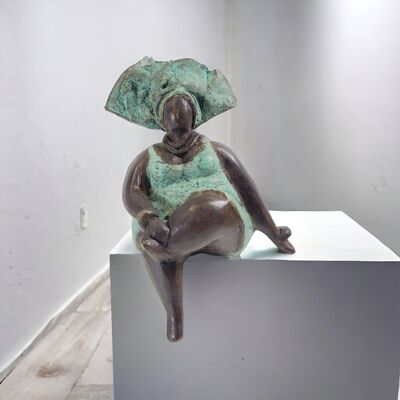 Escultura de bronce "Bobaraba Yolanda" de Hamidou | 20cm 1kg