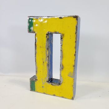 Lettre "D" fabriquée à partir de barils de pétrole recyclés | 22 ou 50 cm | Couleurs différentes 3
