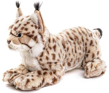 Lynx, couché (sans harnais) - 46 cm (longueur) - Mots clés : animal de la forêt, chat sauvage, peluche, peluche, peluche, peluche 3