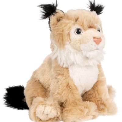 Lynx, sitting - 16 cm (length) - Keywords: forest animal, wild cat, plush, plush toy, stuffed animal, cuddly toy
